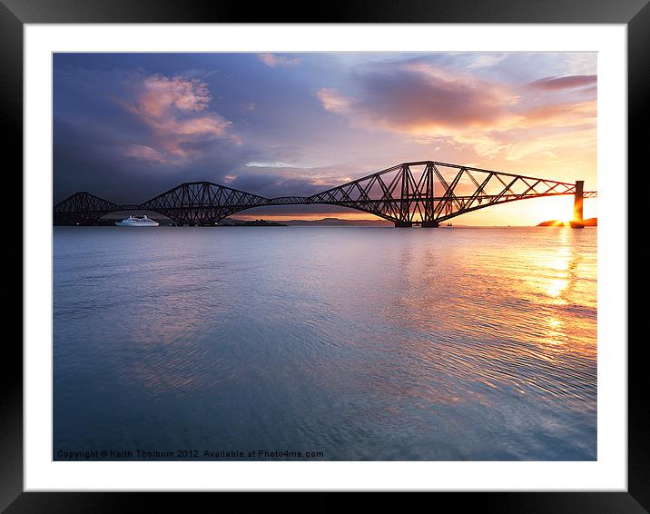 Sunrise over the Forth. Framed Mounted Print by Keith Thorburn EFIAP/b