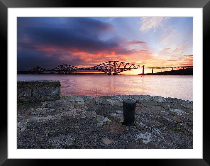 Forth RailBridge Sunrise Framed Mounted Print by Keith Thorburn EFIAP/b