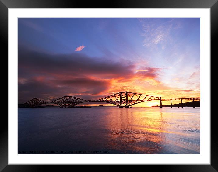 Forth Rail Bridge Sunrise Framed Mounted Print by Keith Thorburn EFIAP/b