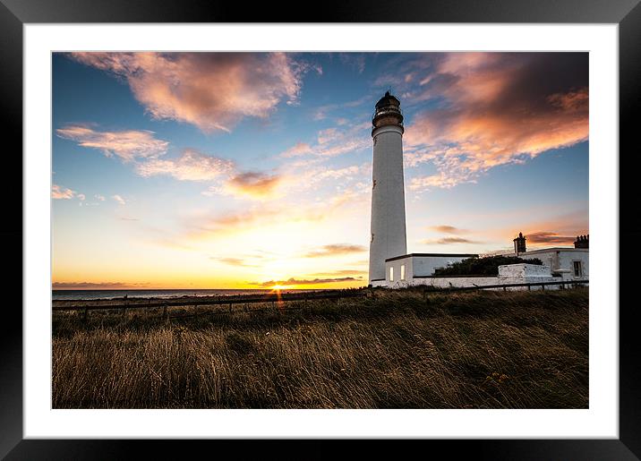 Sunrise at Barns Ness Lighthouse Framed Mounted Print by Keith Thorburn EFIAP/b