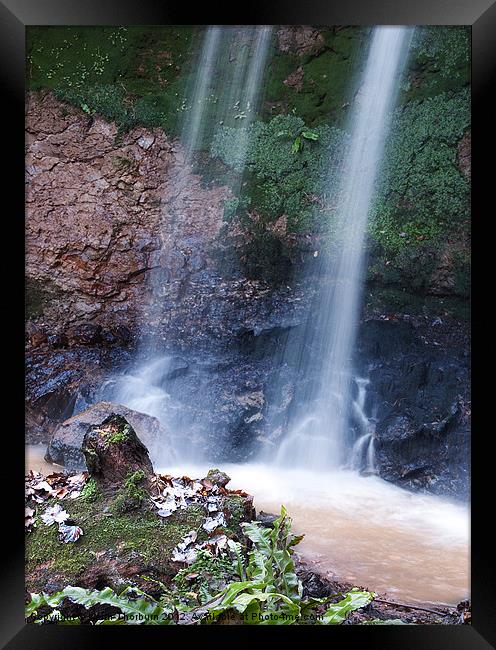 Tranquil Waterfall scene Framed Print by Keith Thorburn EFIAP/b