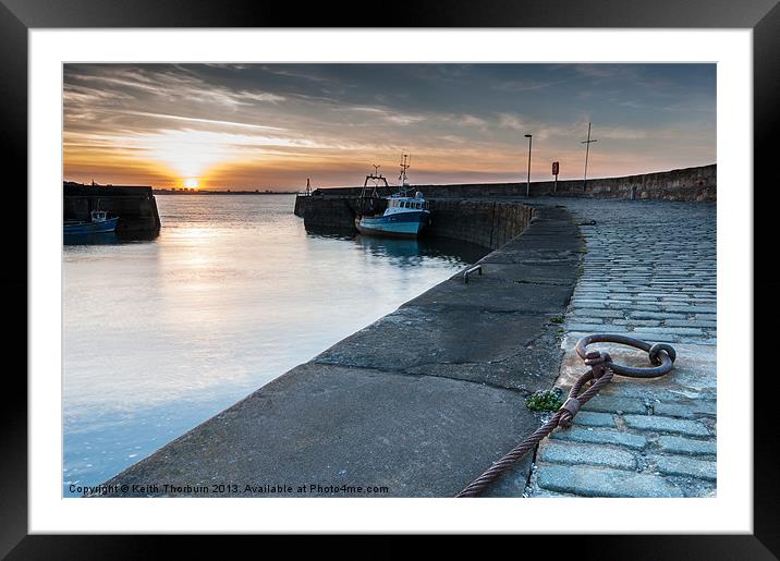 Musselburgh Harbour Sunset Framed Mounted Print by Keith Thorburn EFIAP/b