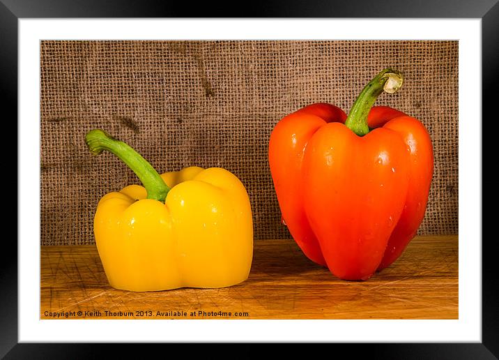 Peppers Framed Mounted Print by Keith Thorburn EFIAP/b