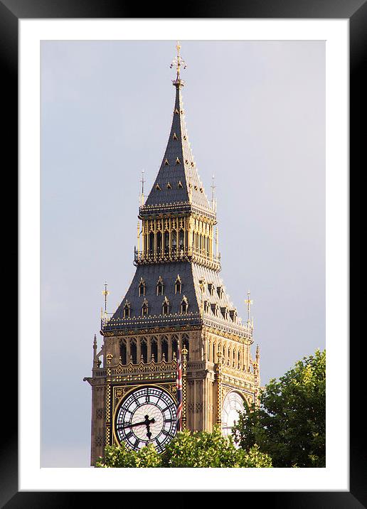 Westminster Clock Tower Framed Mounted Print by Keith Thorburn EFIAP/b