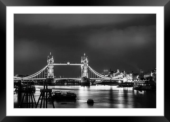 Tower Bridge Framed Mounted Print by Keith Thorburn EFIAP/b