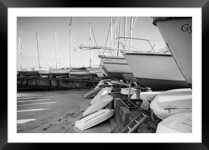 Musselburgh Harbour Boats Framed Mounted Print by Keith Thorburn EFIAP/b