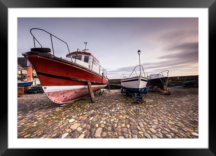 Boats on Dunbar Harbour Framed Mounted Print by Keith Thorburn EFIAP/b