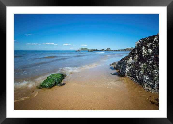 Fidra Beach Framed Mounted Print by Keith Thorburn EFIAP/b