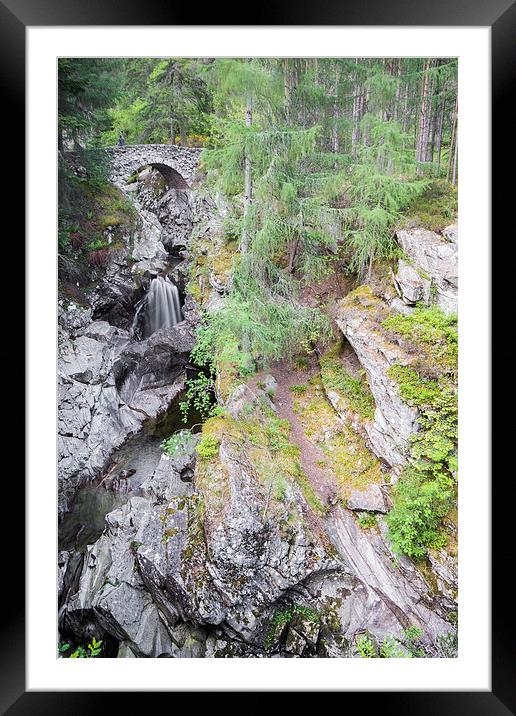 Falls of Bruar Framed Mounted Print by Keith Thorburn EFIAP/b