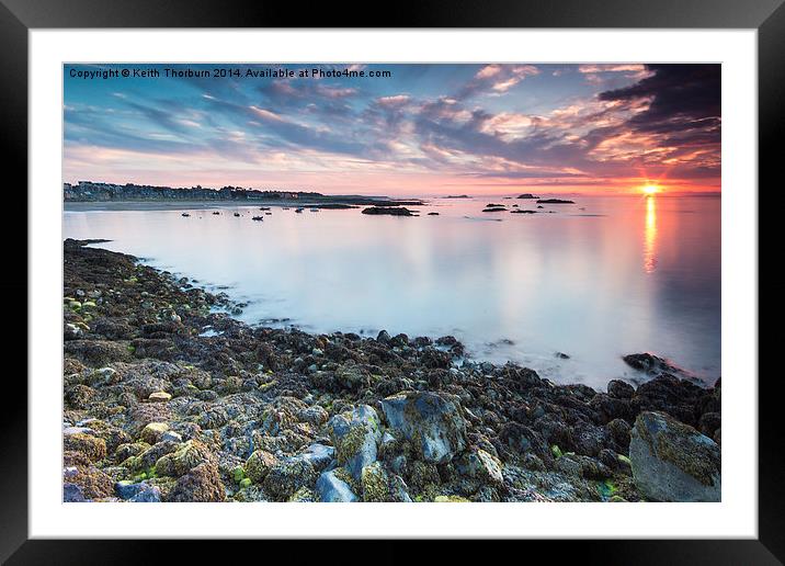 North Berwick Sunset Framed Mounted Print by Keith Thorburn EFIAP/b