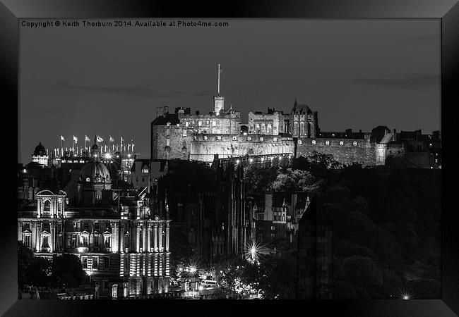 Edinburgh Castle Evening Framed Print by Keith Thorburn EFIAP/b