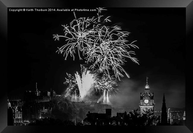 Edinburgh Festival Fireworks Framed Print by Keith Thorburn EFIAP/b