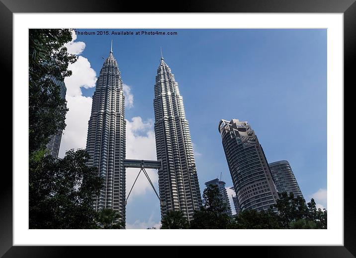 Petronas Twin Towers Framed Mounted Print by Keith Thorburn EFIAP/b
