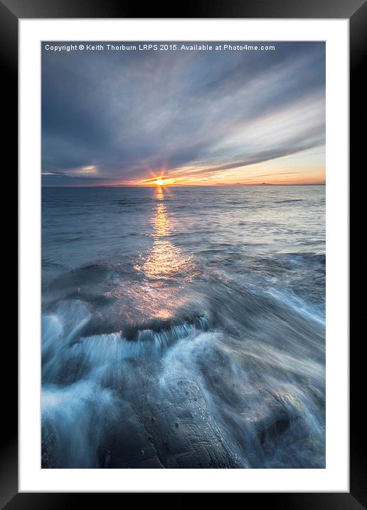 Sunset at Seton Sands Framed Mounted Print by Keith Thorburn EFIAP/b