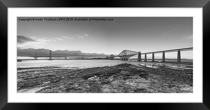 Forth Bridges Panorama Framed Mounted Print by Keith Thorburn EFIAP/b