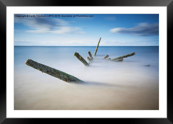 Seton Sands Shipwreck Framed Mounted Print by Keith Thorburn EFIAP/b