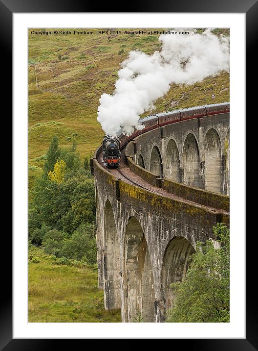 Glefinnan Viaduct Train Framed Mounted Print by Keith Thorburn EFIAP/b