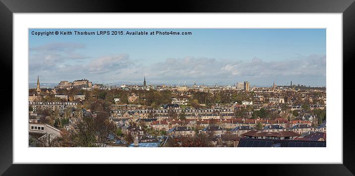 Edinburgh Cityscape Framed Mounted Print by Keith Thorburn EFIAP/b