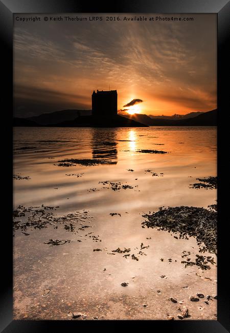 Castle Stalker at Sunset Framed Print by Keith Thorburn EFIAP/b