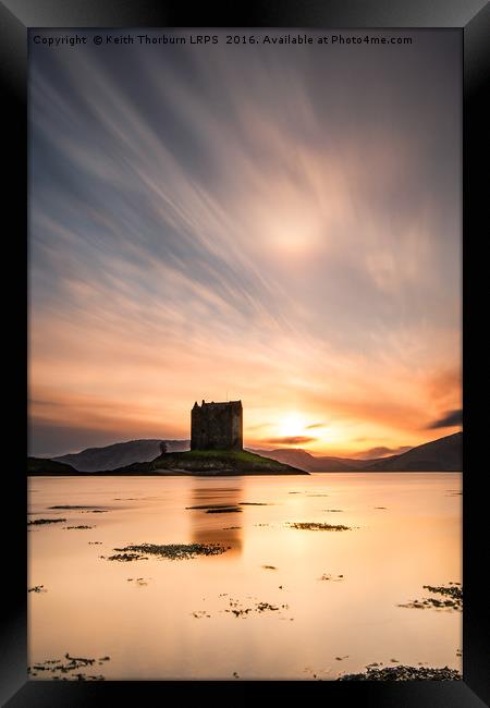 Castle Stalker at Sunset Framed Print by Keith Thorburn EFIAP/b