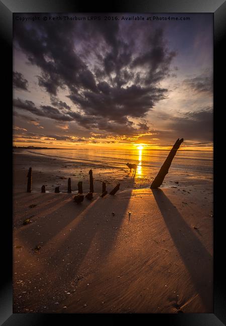 Longniddry Shipwreck Sunset Framed Print by Keith Thorburn EFIAP/b