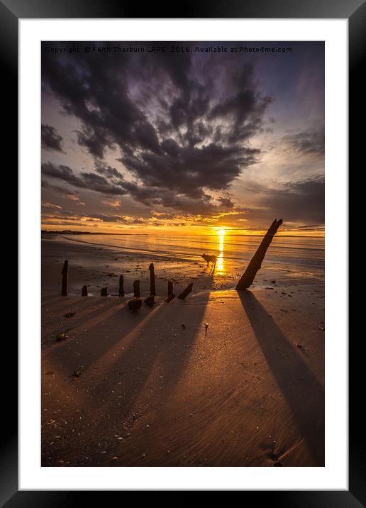 Longniddry Shipwreck Sunset Framed Mounted Print by Keith Thorburn EFIAP/b