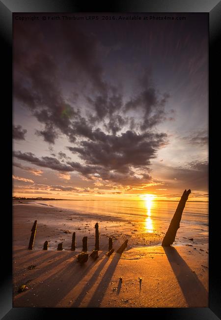 Longniddry Shipwreck Sunset Framed Print by Keith Thorburn EFIAP/b