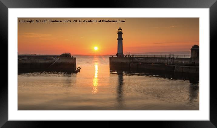 Newhaven Harbour Sunset Framed Mounted Print by Keith Thorburn EFIAP/b