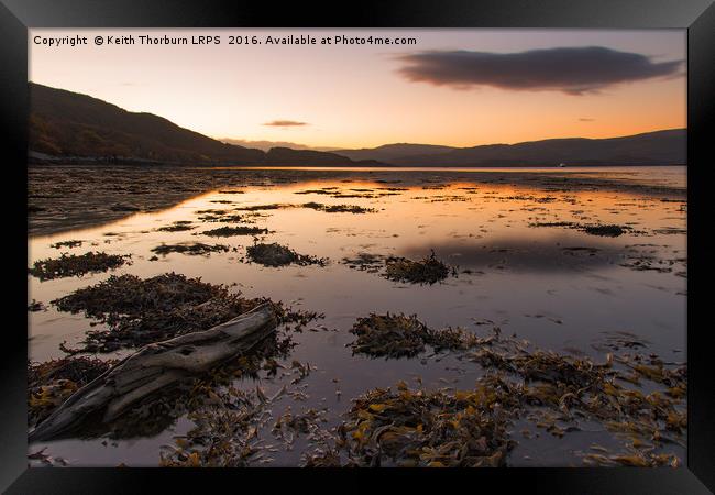 Glenmore Bay Sunrise Framed Print by Keith Thorburn EFIAP/b