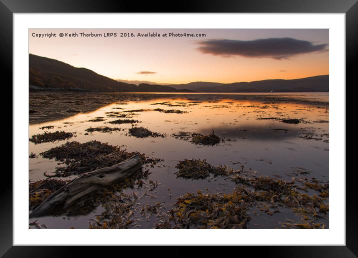 Glenmore Bay Sunrise Framed Mounted Print by Keith Thorburn EFIAP/b