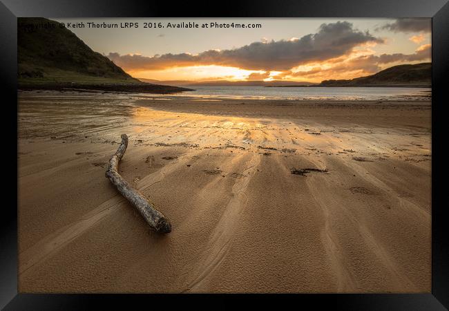 Ardslignish Bay Sunset Framed Print by Keith Thorburn EFIAP/b