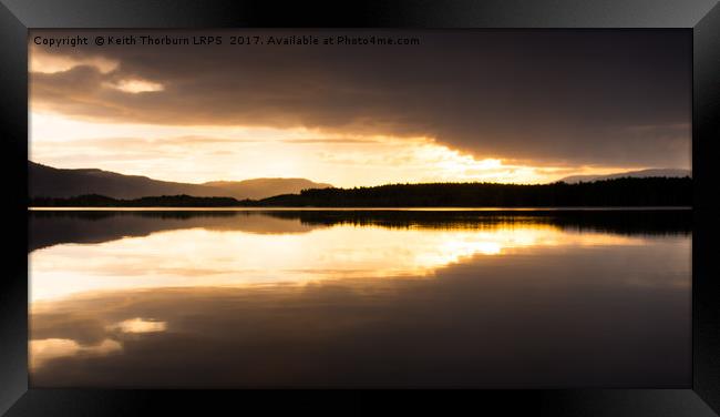 Boat a Garten Loch Sunset Framed Print by Keith Thorburn EFIAP/b