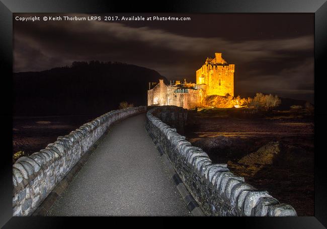 Eilean Donan Castle at Night Framed Print by Keith Thorburn EFIAP/b
