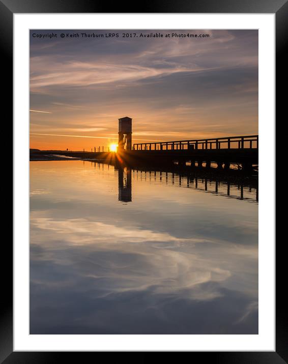 Lindisfarne Causeway Sunrise Framed Mounted Print by Keith Thorburn EFIAP/b