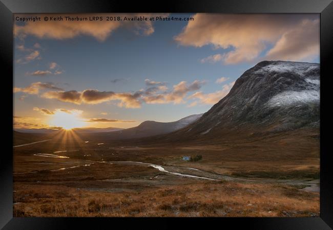Sunrise at the Buachaille Framed Print by Keith Thorburn EFIAP/b