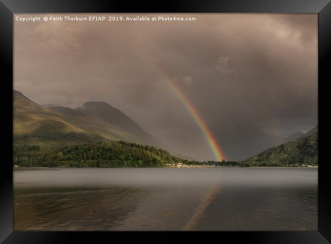 Rainbows over Glencoe Framed Print by Keith Thorburn EFIAP/b