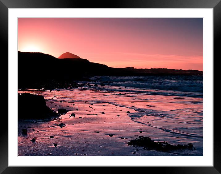 Sunset over Berwick Law Framed Mounted Print by Keith Thorburn EFIAP/b