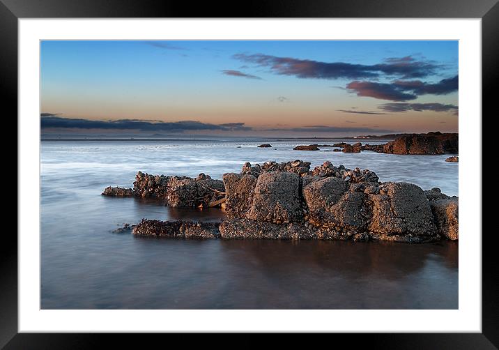 Jagged Rocks with Light Framed Mounted Print by Keith Thorburn EFIAP/b