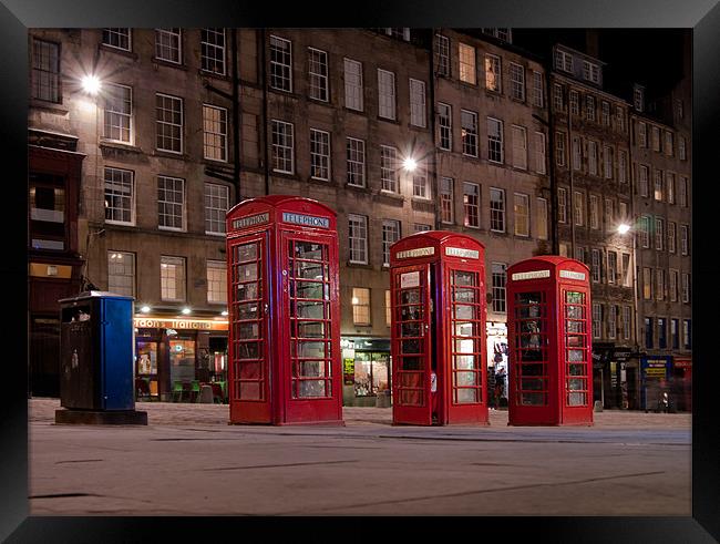 BT Red Phone Boxes Framed Print by Keith Thorburn EFIAP/b