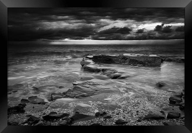 Moody Sea Rock Framed Print by Keith Thorburn EFIAP/b