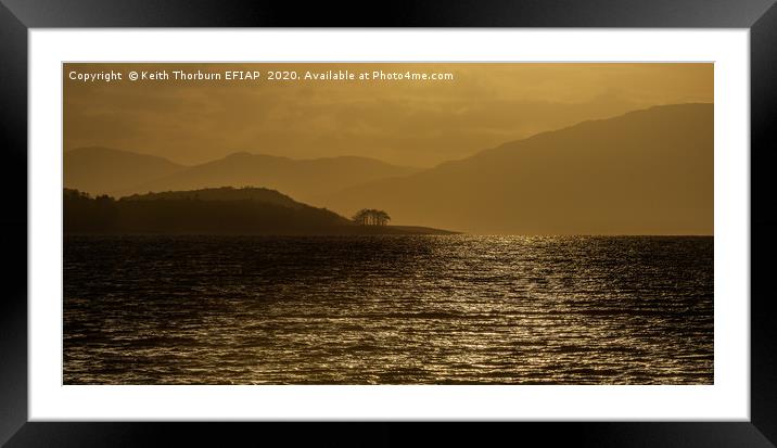 Loch Linnhe Sunset Framed Mounted Print by Keith Thorburn EFIAP/b