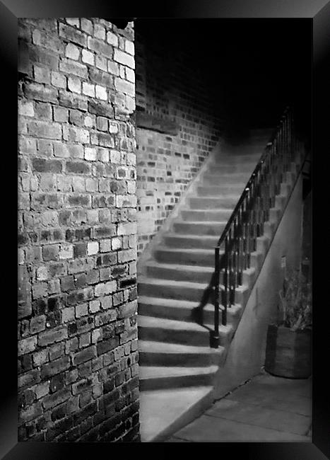 Stairs to the Dark Side Framed Print by Keith Thorburn EFIAP/b
