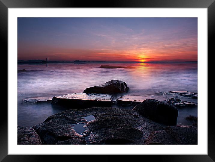 Seton Sands Sunset Framed Mounted Print by Keith Thorburn EFIAP/b
