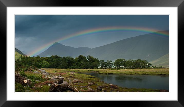 Rainbow ober the Glen Framed Mounted Print by Keith Thorburn EFIAP/b