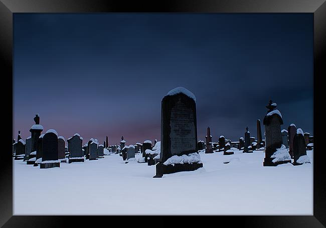 Snowy Gravestones Framed Print by Keith Thorburn EFIAP/b