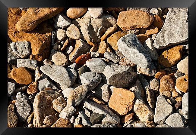 Beached Stones. Framed Print by Keith Thorburn EFIAP/b