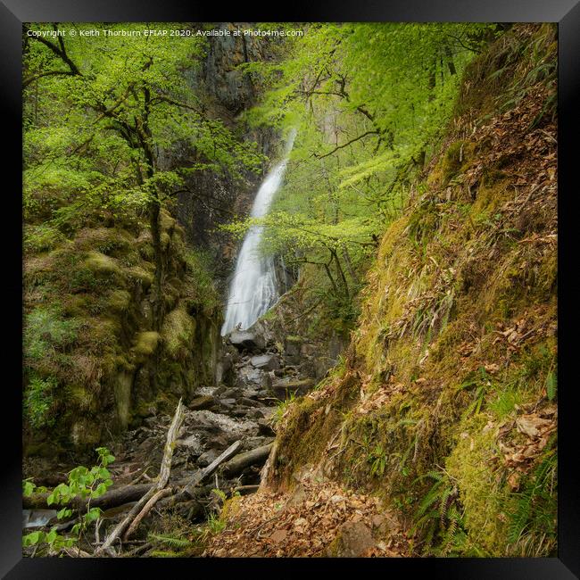 A waterfall in the forest Framed Print by Keith Thorburn EFIAP/b