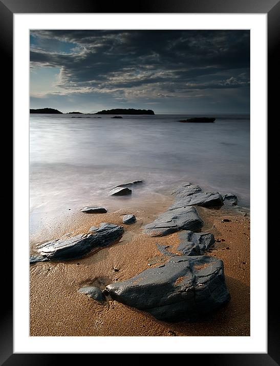 Beach Stones Framed Mounted Print by Keith Thorburn EFIAP/b
