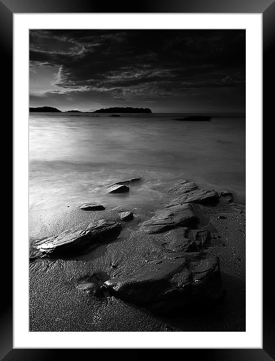 Beach Rocks Framed Mounted Print by Keith Thorburn EFIAP/b