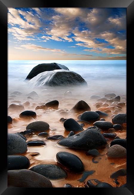 Stone Beach Framed Print by Keith Thorburn EFIAP/b